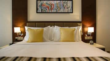 Premium bedding, minibar, in-room safe, desk