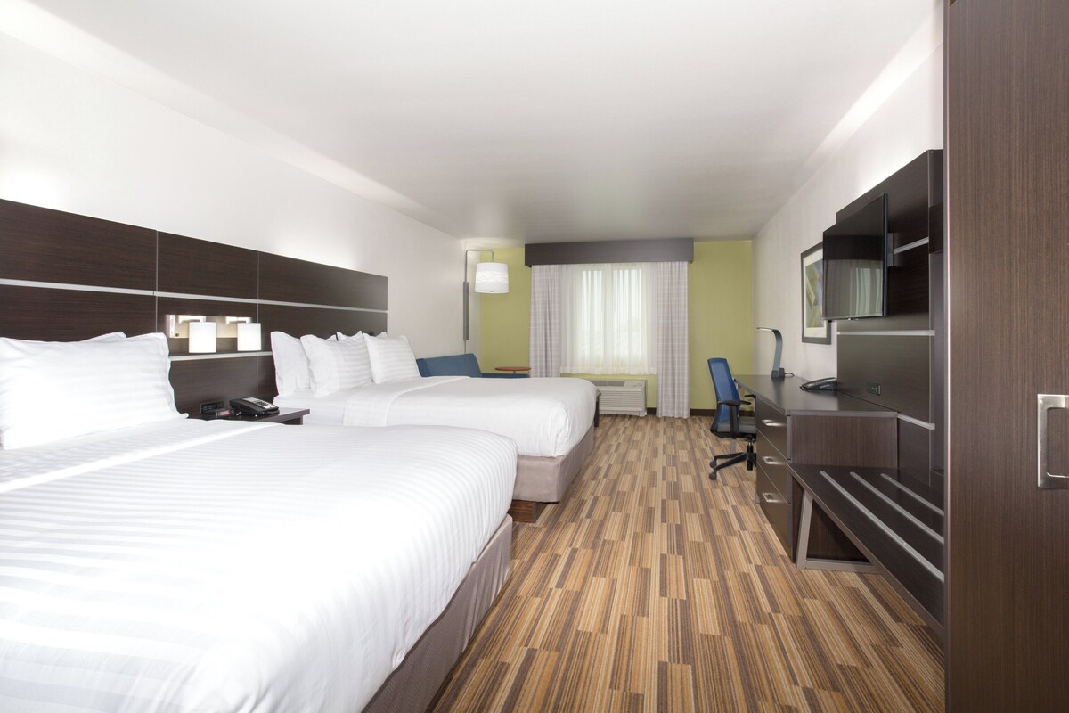 Suite, 2 Queen Beds | In-room safe, desk, laptop workspace, iron/ironing board