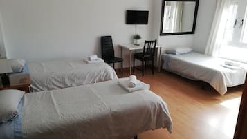 Triple Room, Shared Bathroom | Desk, rollaway beds, free WiFi, bed sheets