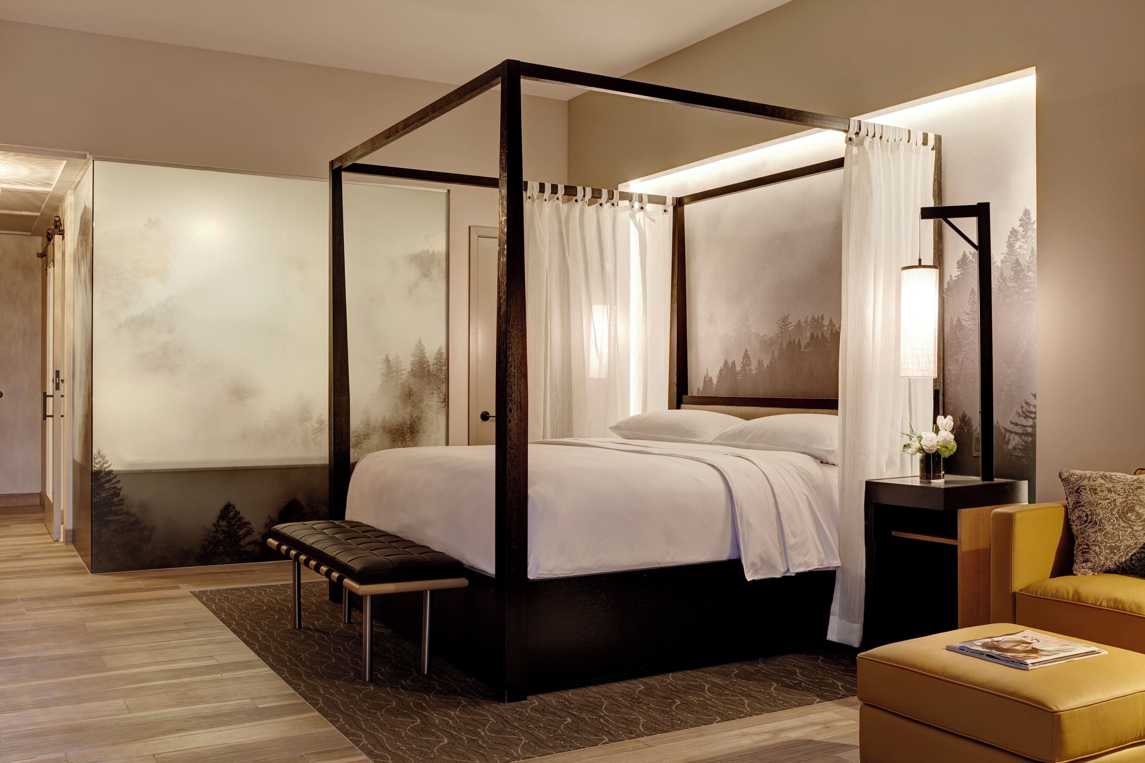 Egyptian cotton sheets, premium bedding, down duvets, pillow-top beds