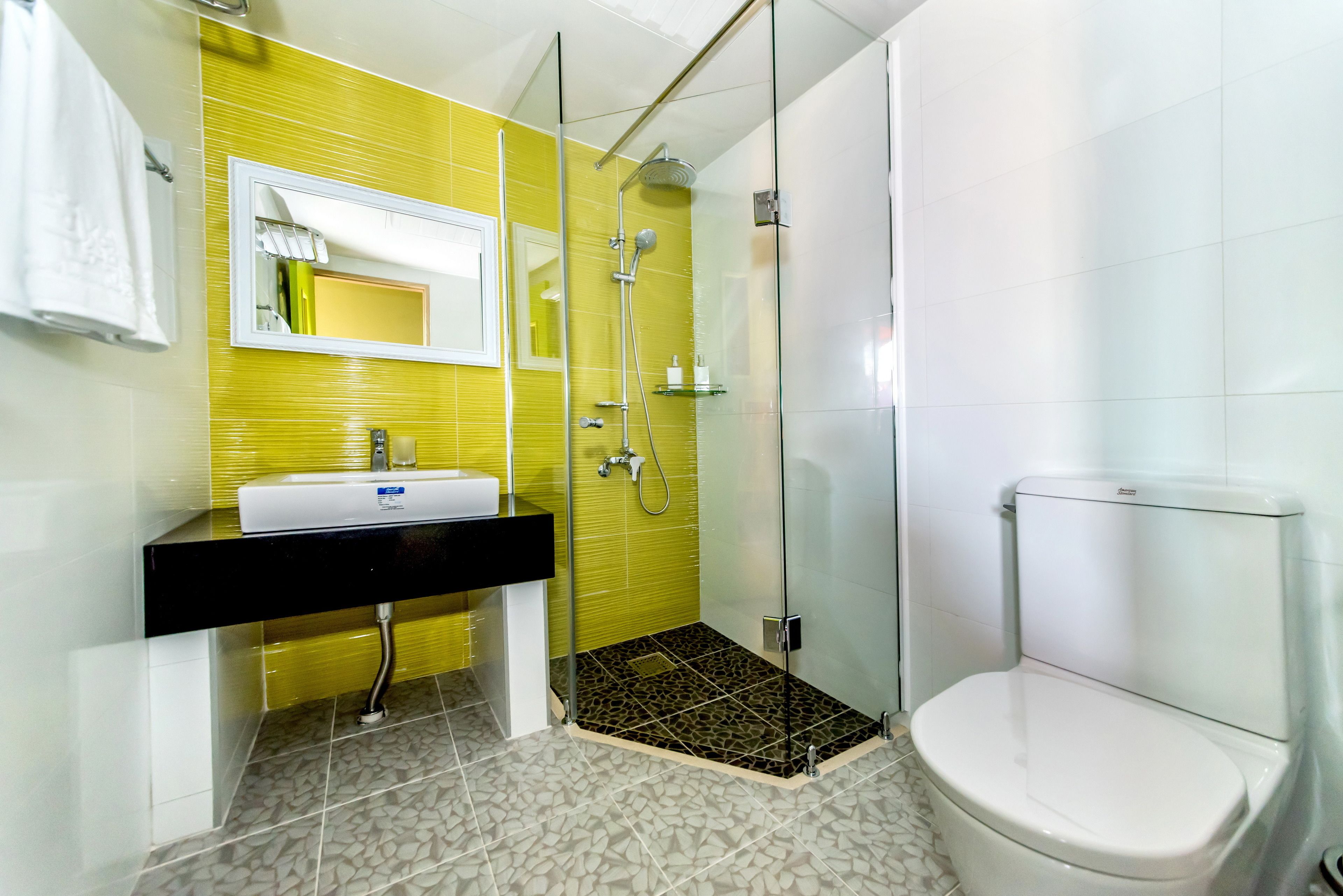 junior bungalow (a - without slide) | bathroom | shower, rainfall showerhead, free toiletries, hair dryer