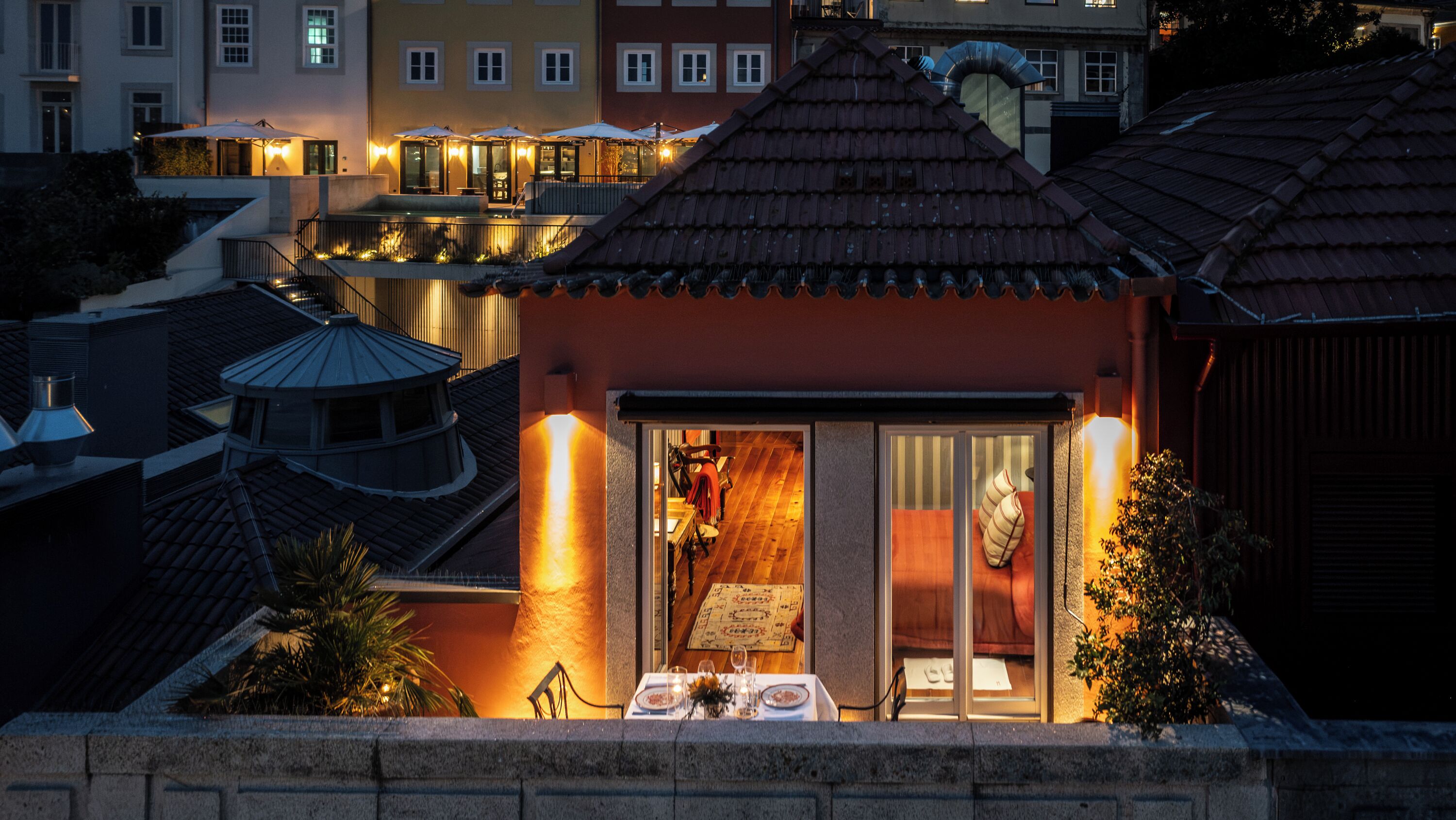 Suite – deluxe, terrasse, byutsikt | Terrasse/patio