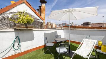 Penthouse, 1 Schlafzimmer, Stadtblick | Terrasse/Patio