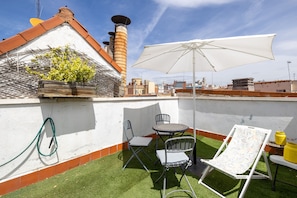 Penthouse, 1 habitación, vista a la ciudad | Terraza o patio
