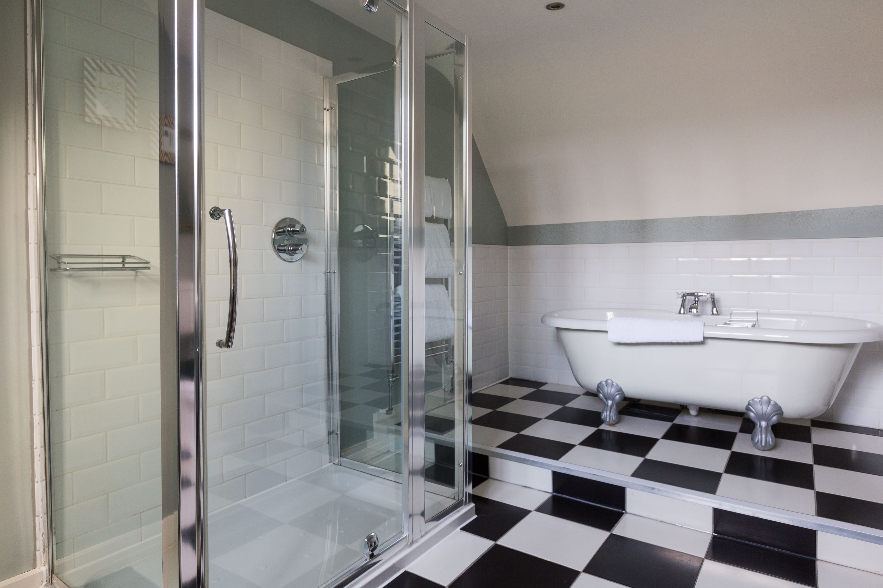 luxury room, 1 king bed | bathroom | shower, free toiletries, hair dryer, towels