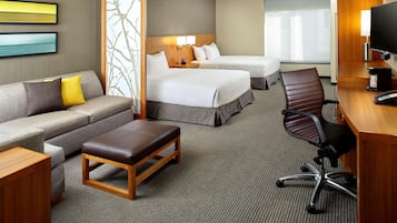 Room, Multiple Beds, Accessible, Bathtub | Pillowtop beds, in-room safe, desk, iron/ironing board