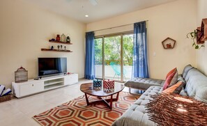 Apartment, 1 Bedroom (Dolce Vita) | Living room | Flat-screen TV - Tulum Aqua Condos (Tulum)