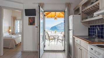 Studio Sea View | 1 Schlafzimmer, Verdunkelungsvorhänge, schallisolierte Zimmer