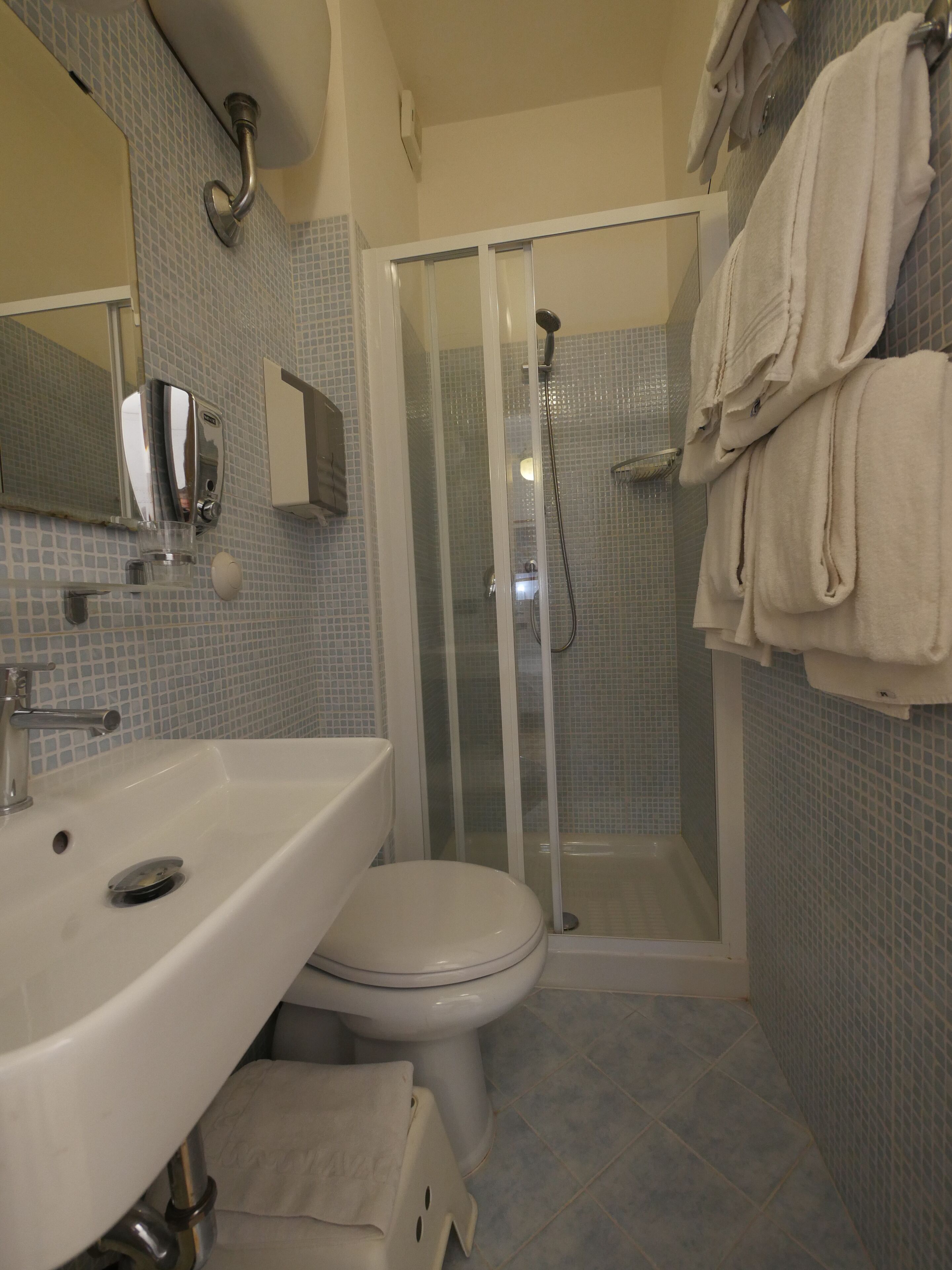 quadruple room | bathroom | shower, rainfall showerhead, free toiletries, hair dryer