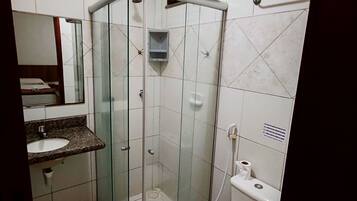 Standard Single Room | Bathroom | Shower, towels, soap, toilet paper
