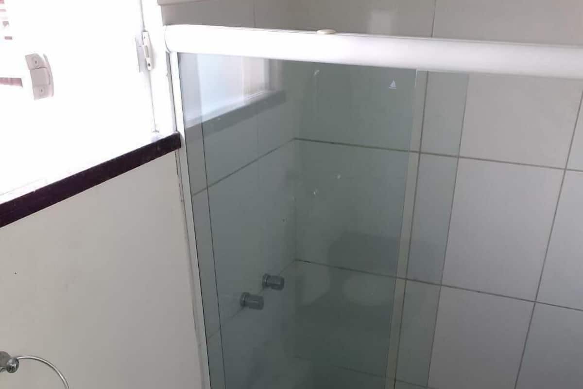 Bathroom | Shower, towels, soap, toilet paper