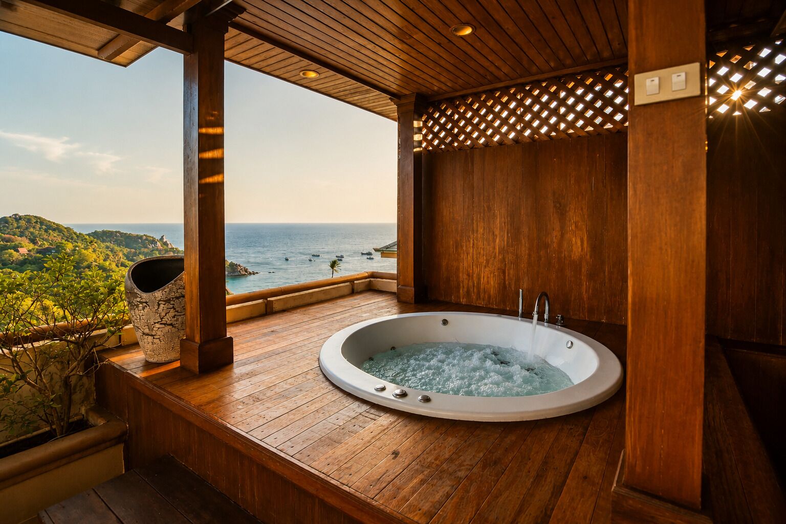 Family Sea View Terrace | Minibar, trang trí khác biệt, trang bị nội thất với thiết kế riêng biệt 