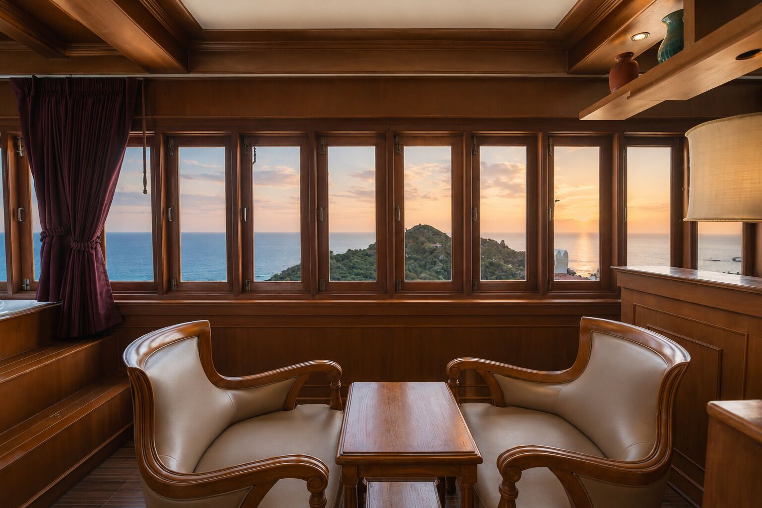 Jacuzzi Seaview Room | Minibar, decoración personalizada y muebles diferentes 