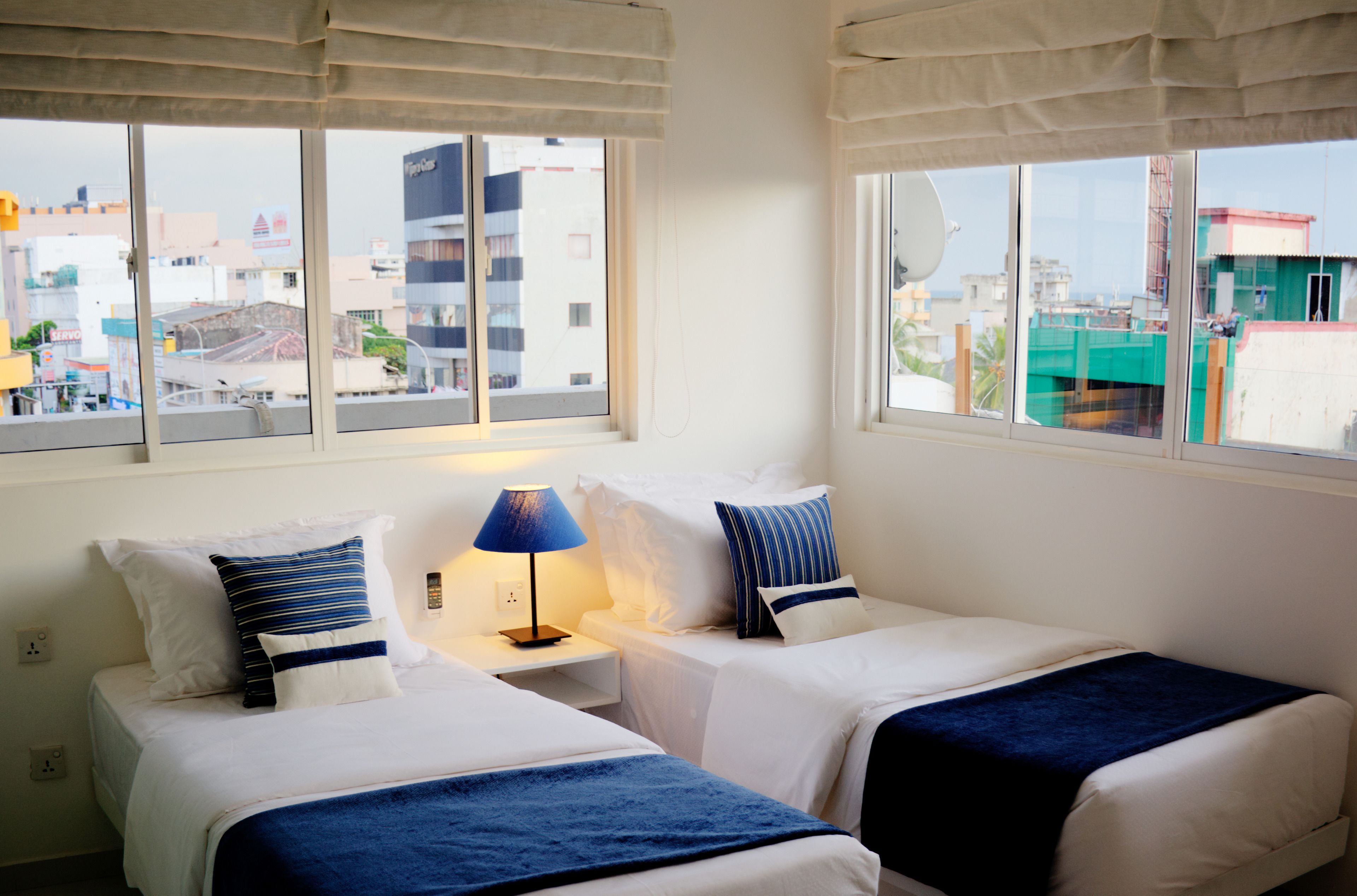 twin room, 2 single beds | 1 bedroom, in-room safe, desk, laptop workspace