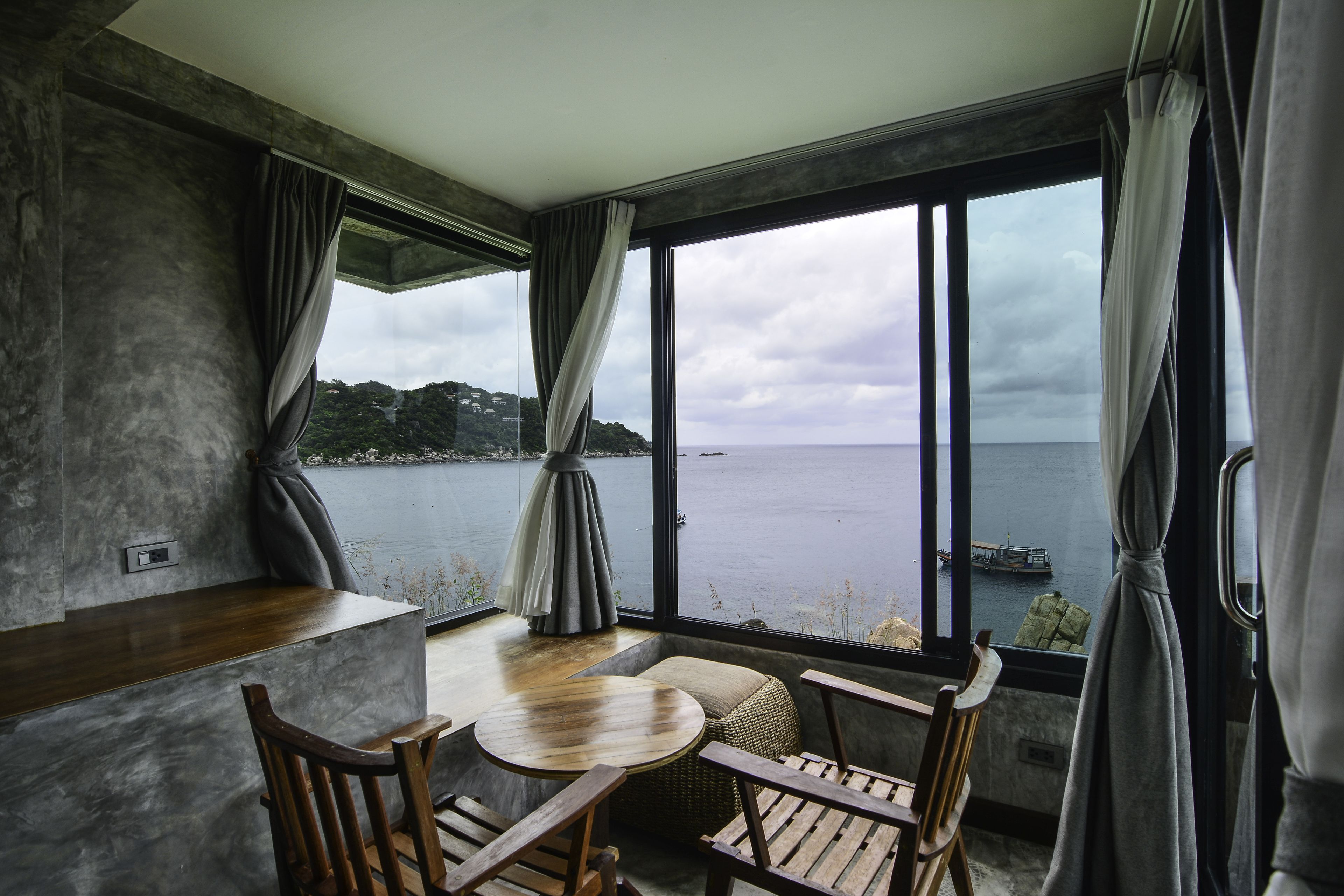 standard seaview room- double bed | view from room