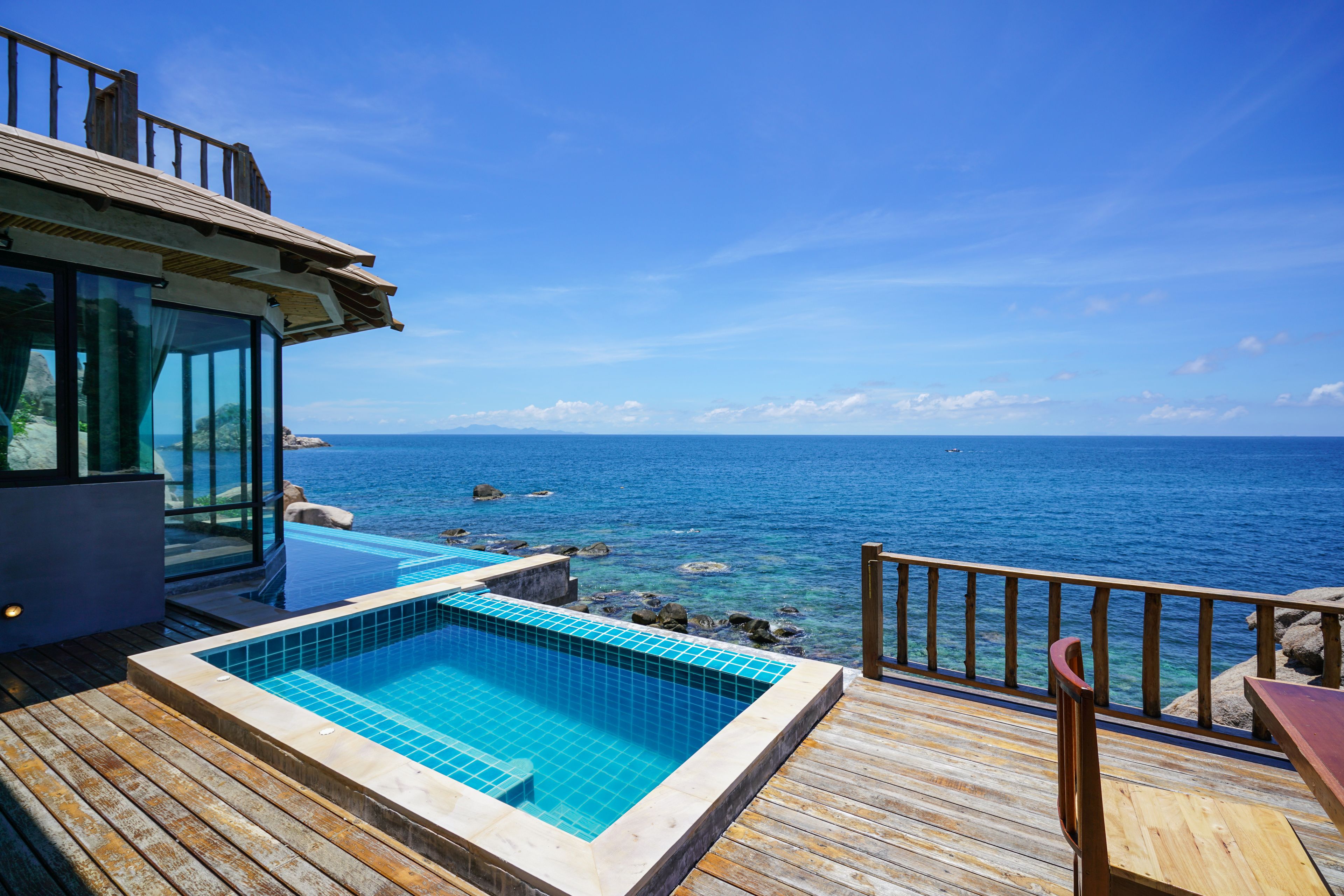 honeymoon villa, 1 king bed, balcony, sea view | beach/ocean view