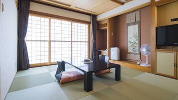 Japanese Style Room, with Hot Spring Tub, Smoking (8-10 Tatami mats) | Down comforters, in-room safe, iron/ironing board, free WiFi