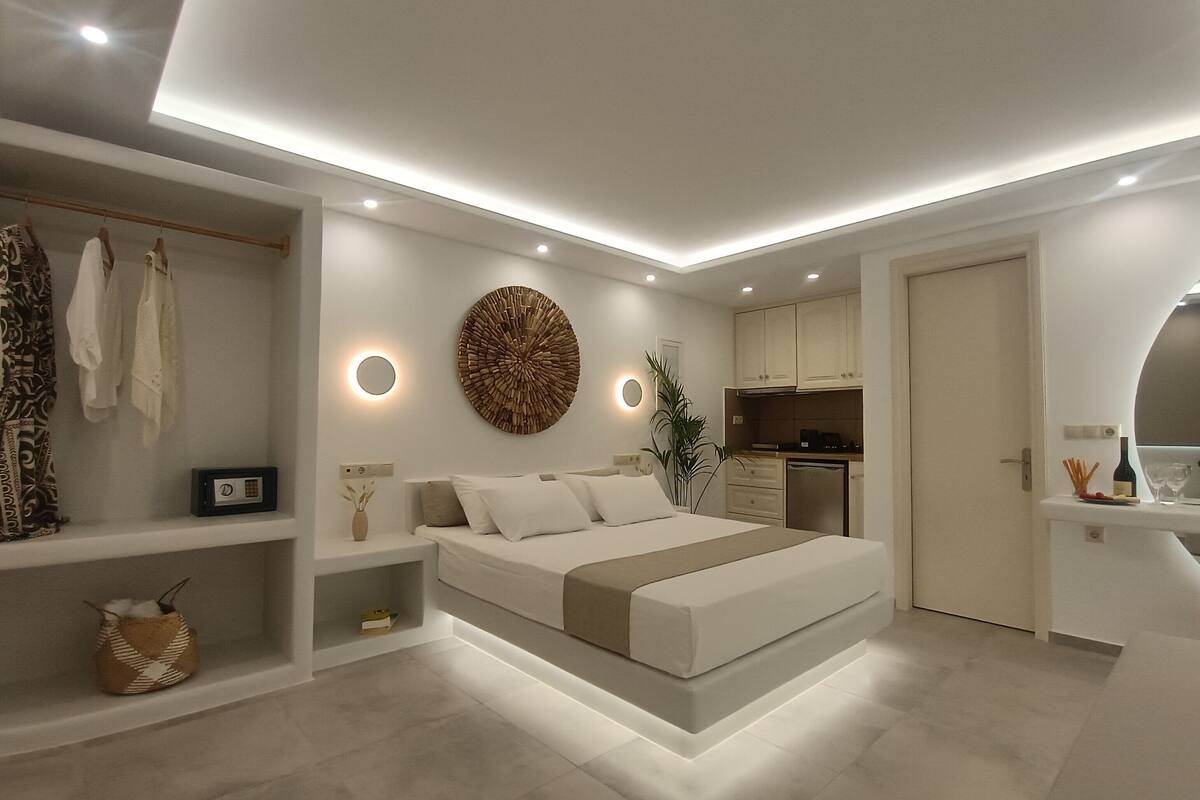 Studio Suite Mewah | 1 kamar tidur, seprai katun Mesir, seprai premium, dan brankas