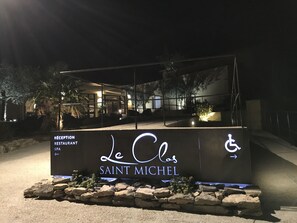 Front of property – evening/night