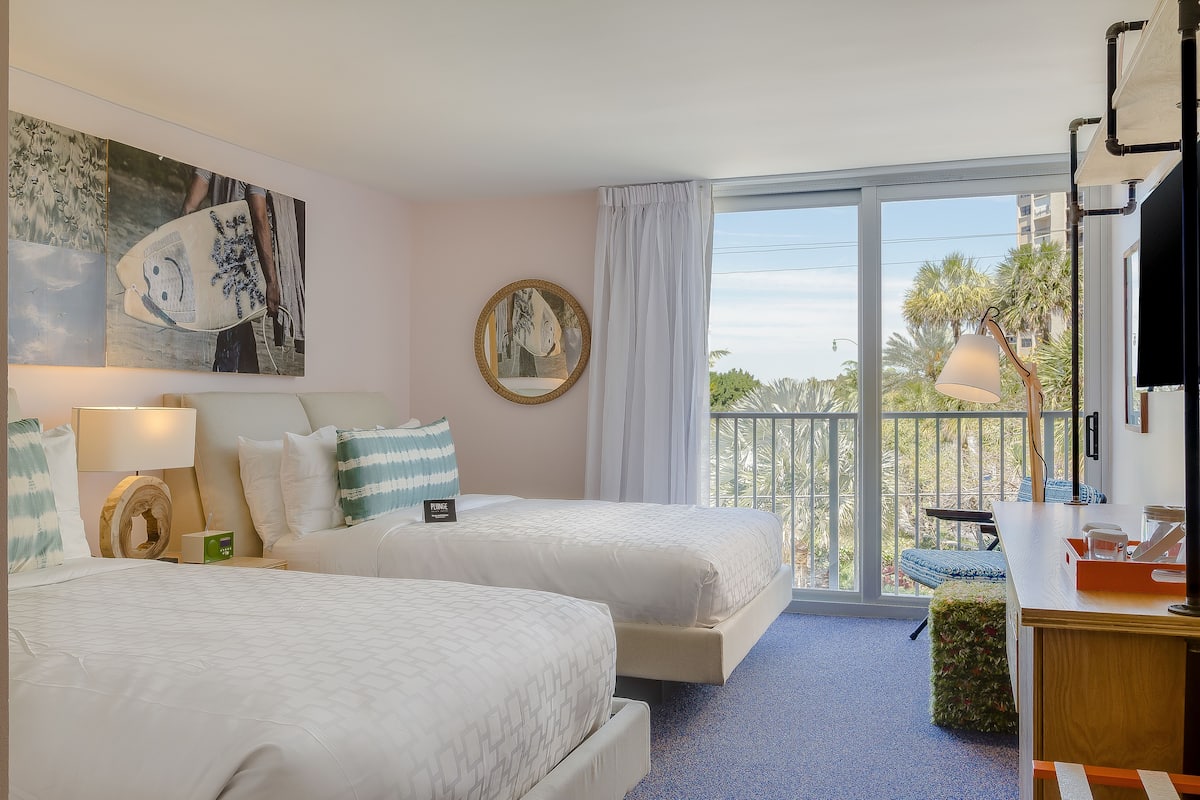 Premium bedding, pillowtop beds, in-room safe, blackout drapes