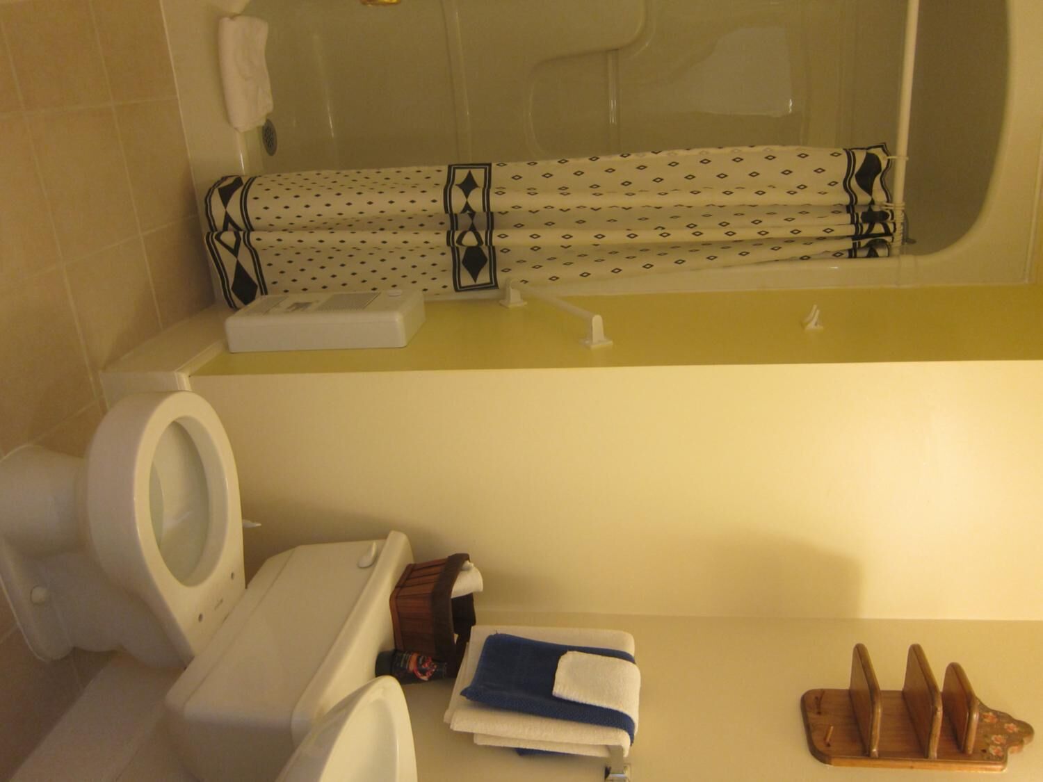 Une salle de bain avec des toilettes, un lavabo et une baignoire.