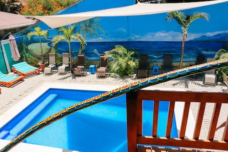 Outdoor pool. Blue Iguana