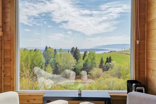 Panoramic Cabin, 1 Queen Bed, Shared Bathroom, River View | Living area | Books