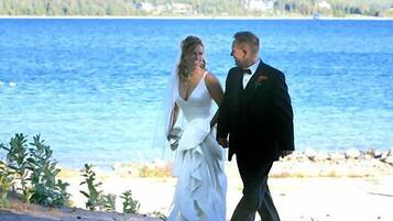 Outdoor wedding area