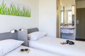 Chambre avec lits jumeaux, 2 lits une place