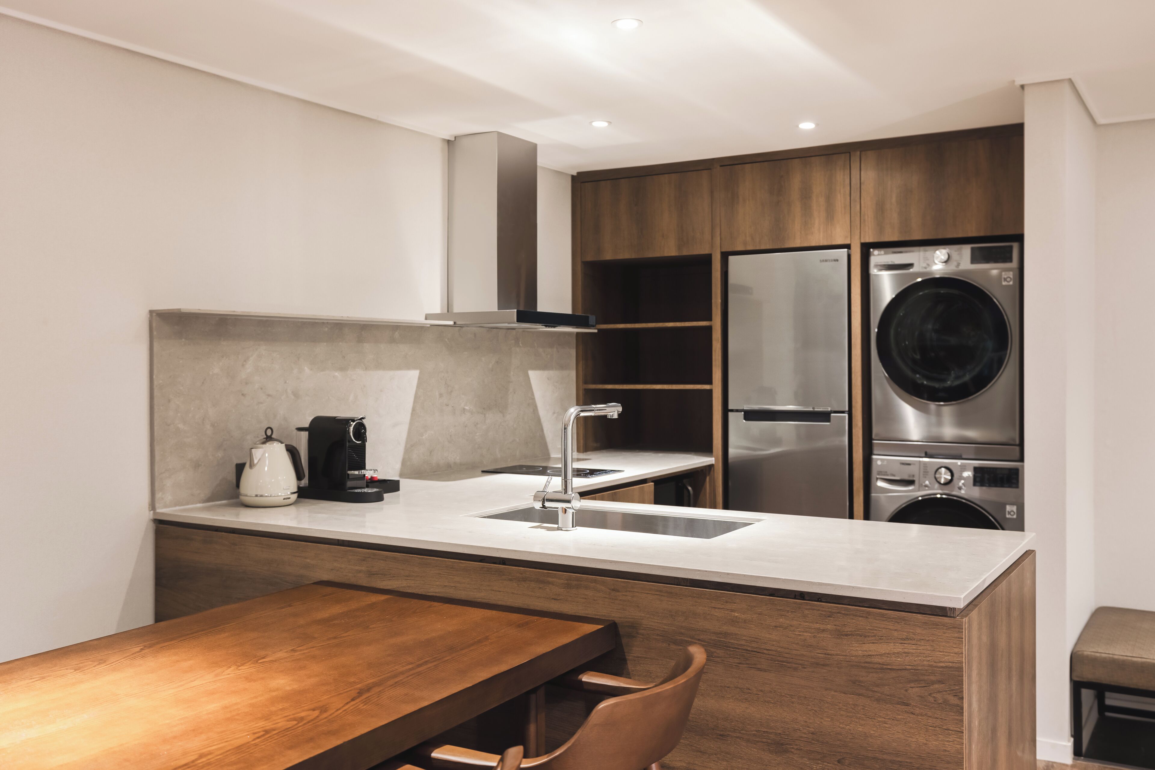 noblian ocean view | private kitchen | full-sized fridge, stovetop, espresso maker, electric kettle