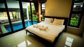 Vila, 3 kamar tidur, kolam renang pribadi | Minibar, brankas, dan dilengkapi dengan perabotan berbeda-beda