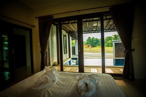 Villa, 2 Bedrooms, Private Pool | Minibar, in-room safe, individually furnished, desk