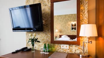 Ropa de cama de alta calidad y minibar