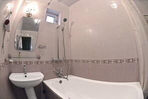 Standard Double or Twin Room | Bathroom | Shower, free toiletries, hair dryer, towels - Minzifa Inn (Bukhara)