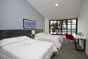 Superior Room, 2 Double Beds, Ocean View | Premium bedding, down comforters, memory foam beds, in-room safe