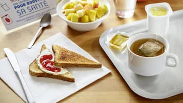 Daily buffet breakfast for a fee