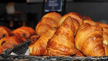 A basket of croissants.