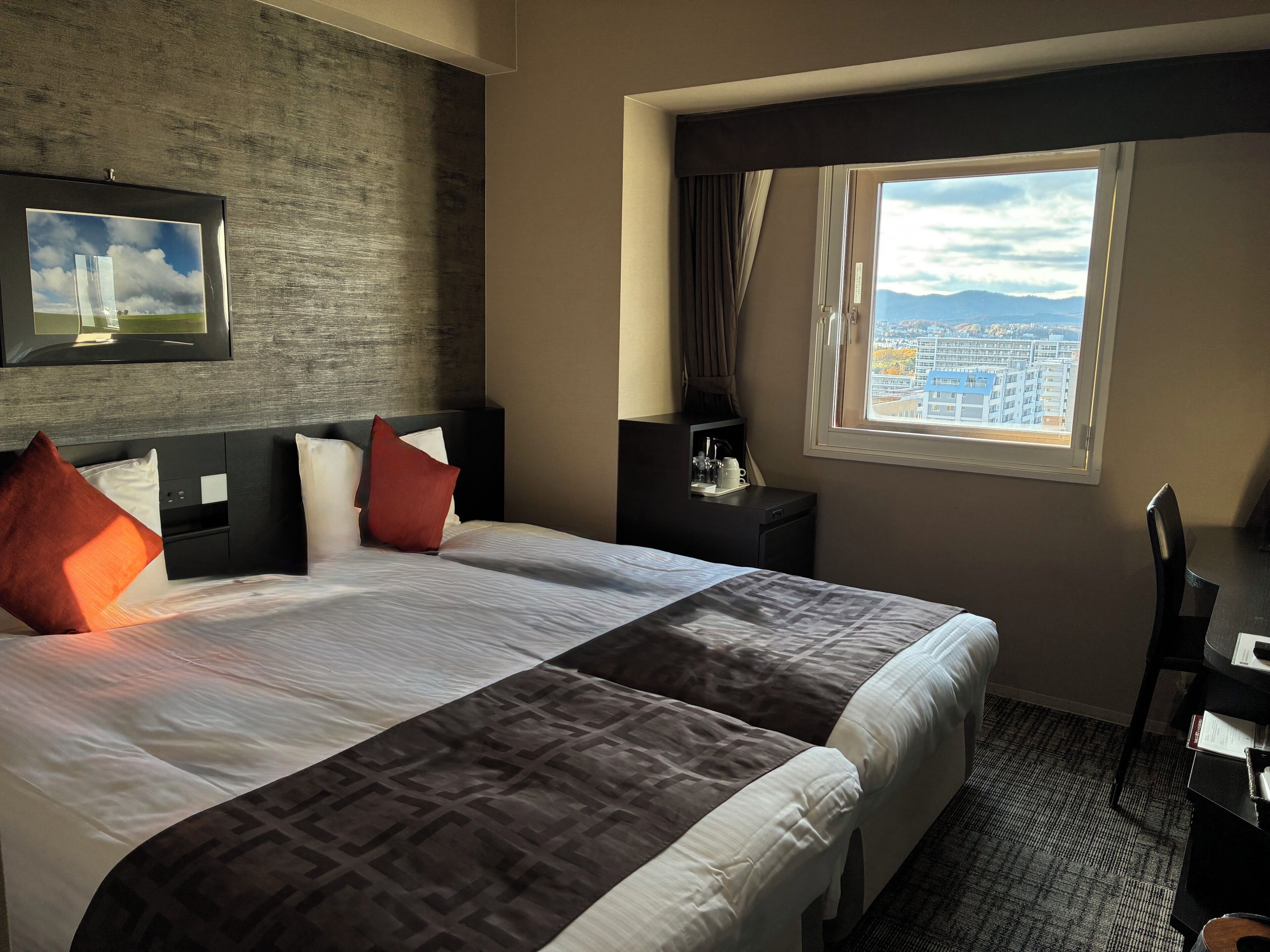 Premium bedding, down comforters, in-room safe, desk