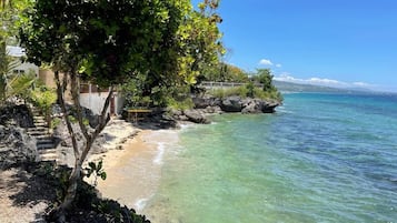 On the beach, scuba diving, snorkeling