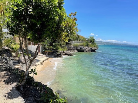 On the beach, scuba diving, snorkeling