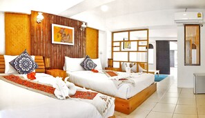 ห้องคอมฟอร์ททวิน, 1 ห้องนอน, วิวภูเขา, ติดสวน | ห้องเก็บเสียง, Wi-Fi ฟรี