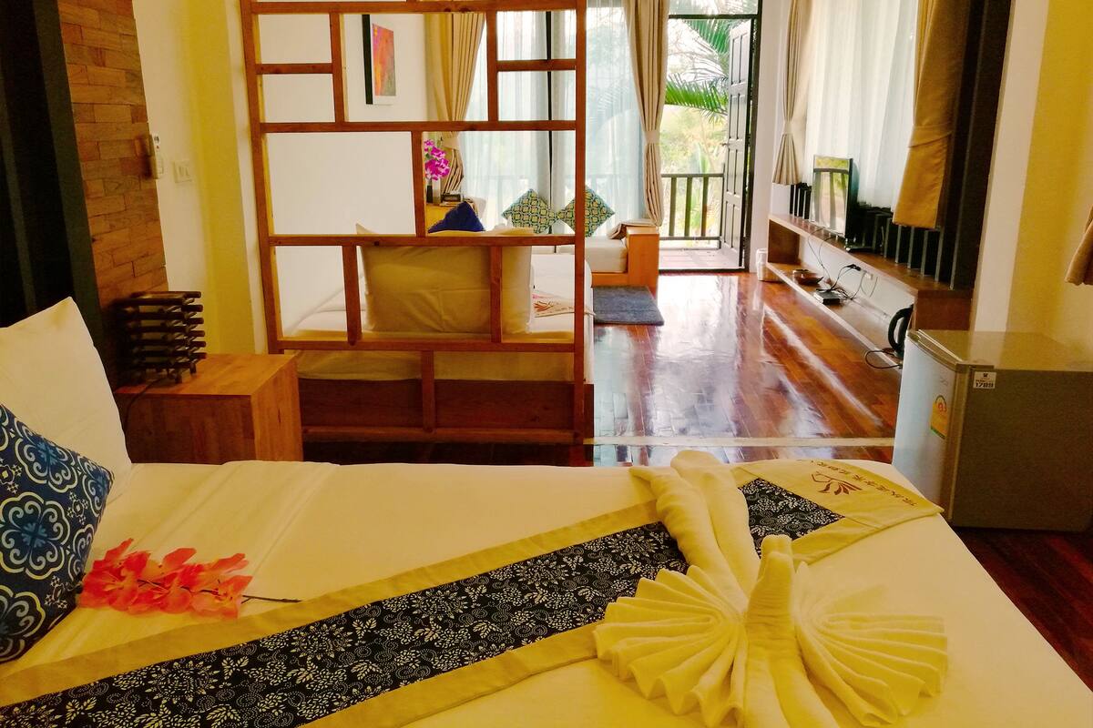 Family Quadruple Room, 1 Bedroom, Garden View, Garden Area | Soundproofing, WiFi (free)