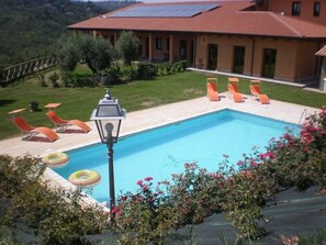 Indoor pool, seasonal outdoor pool