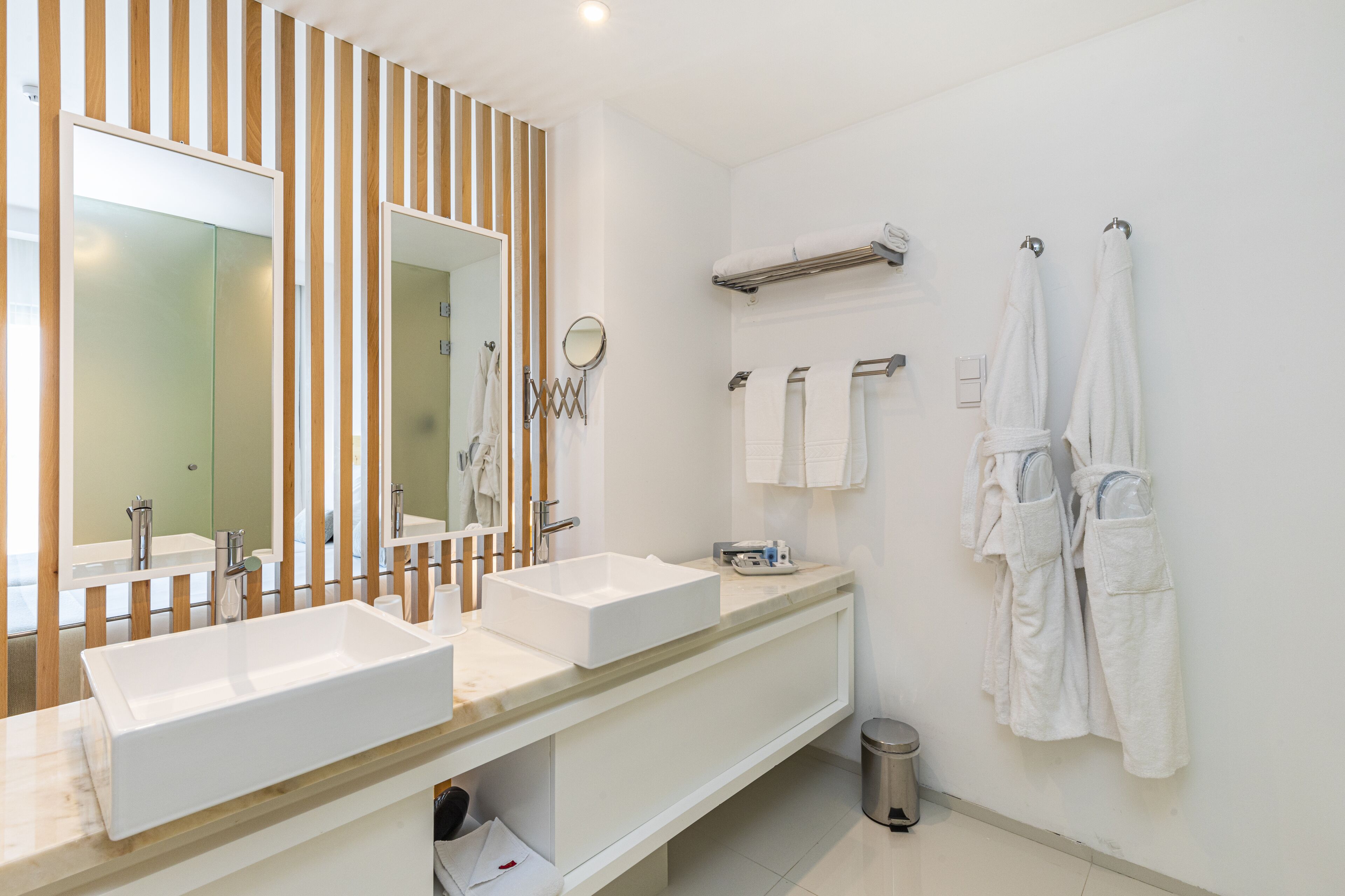 free toiletries, hair dryer, slippers, towels