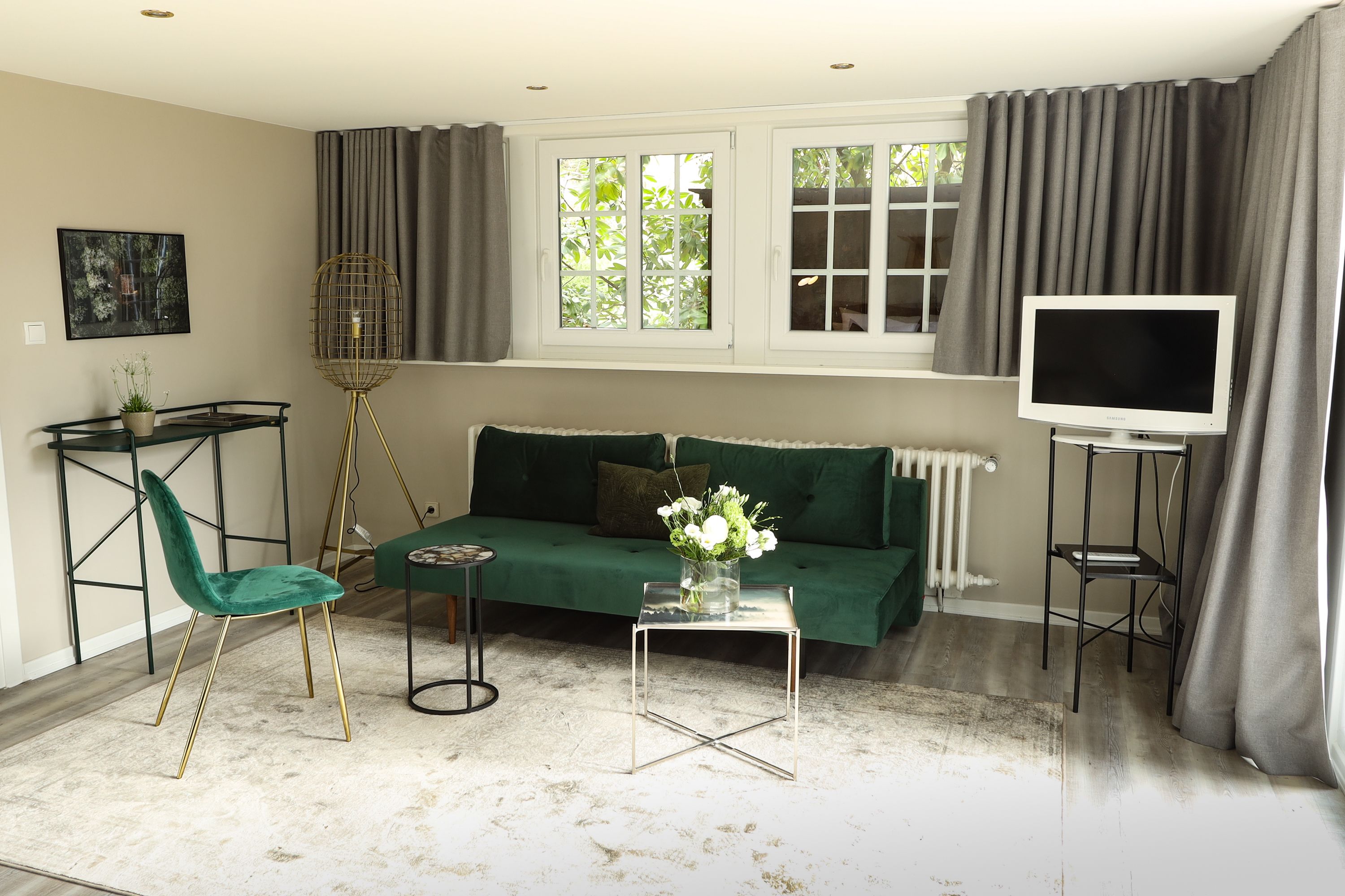 comfort double room, garden area | 1 bedroom, hypo-allergenic bedding, down duvets, desk