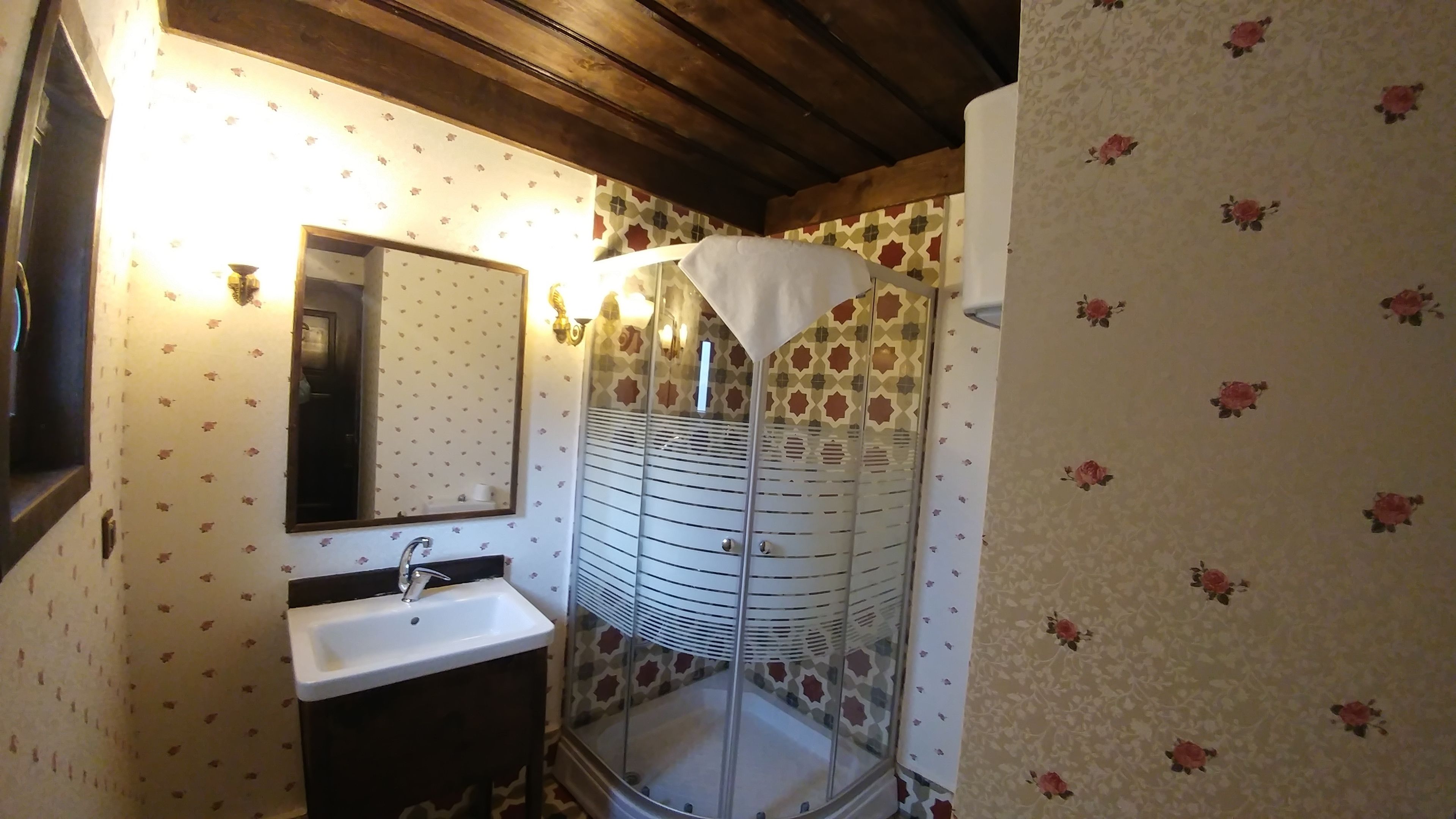 hunting mansion | bathroom | shower, hair dryer