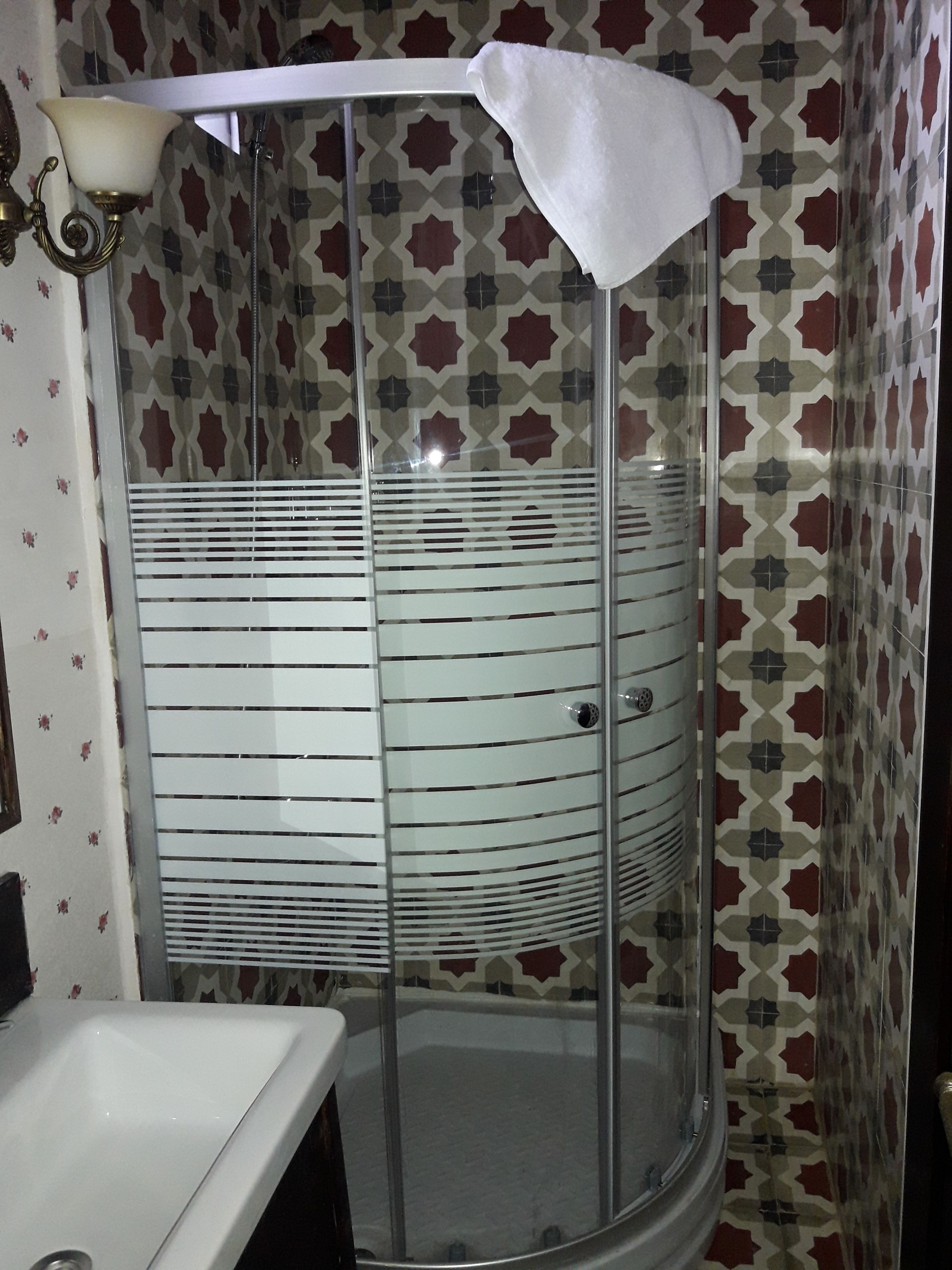 family room | bathroom | shower, hair dryer