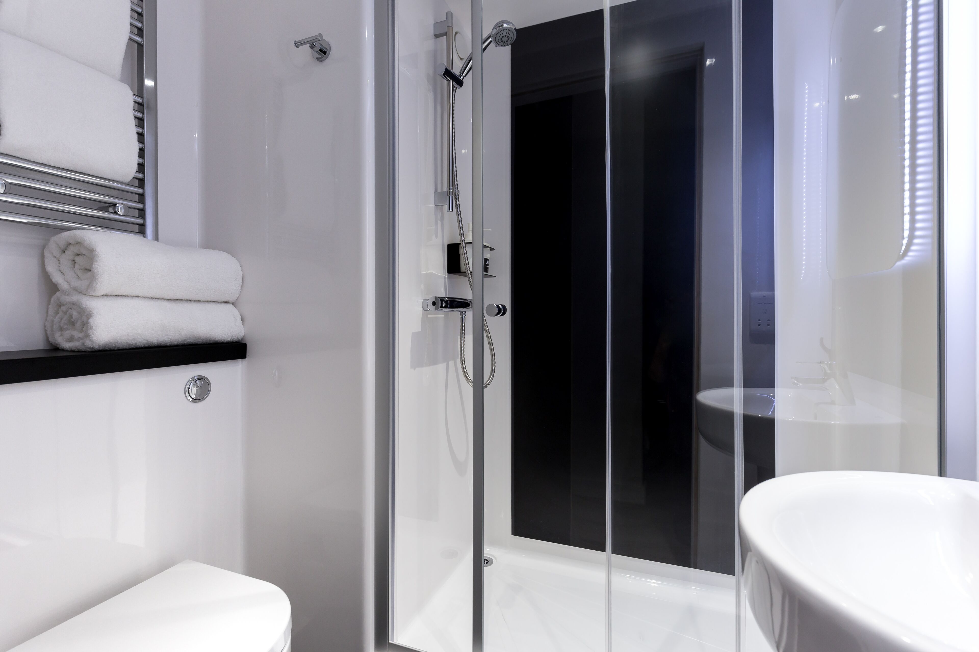 double room (small) | bathroom | hair dryer, towels