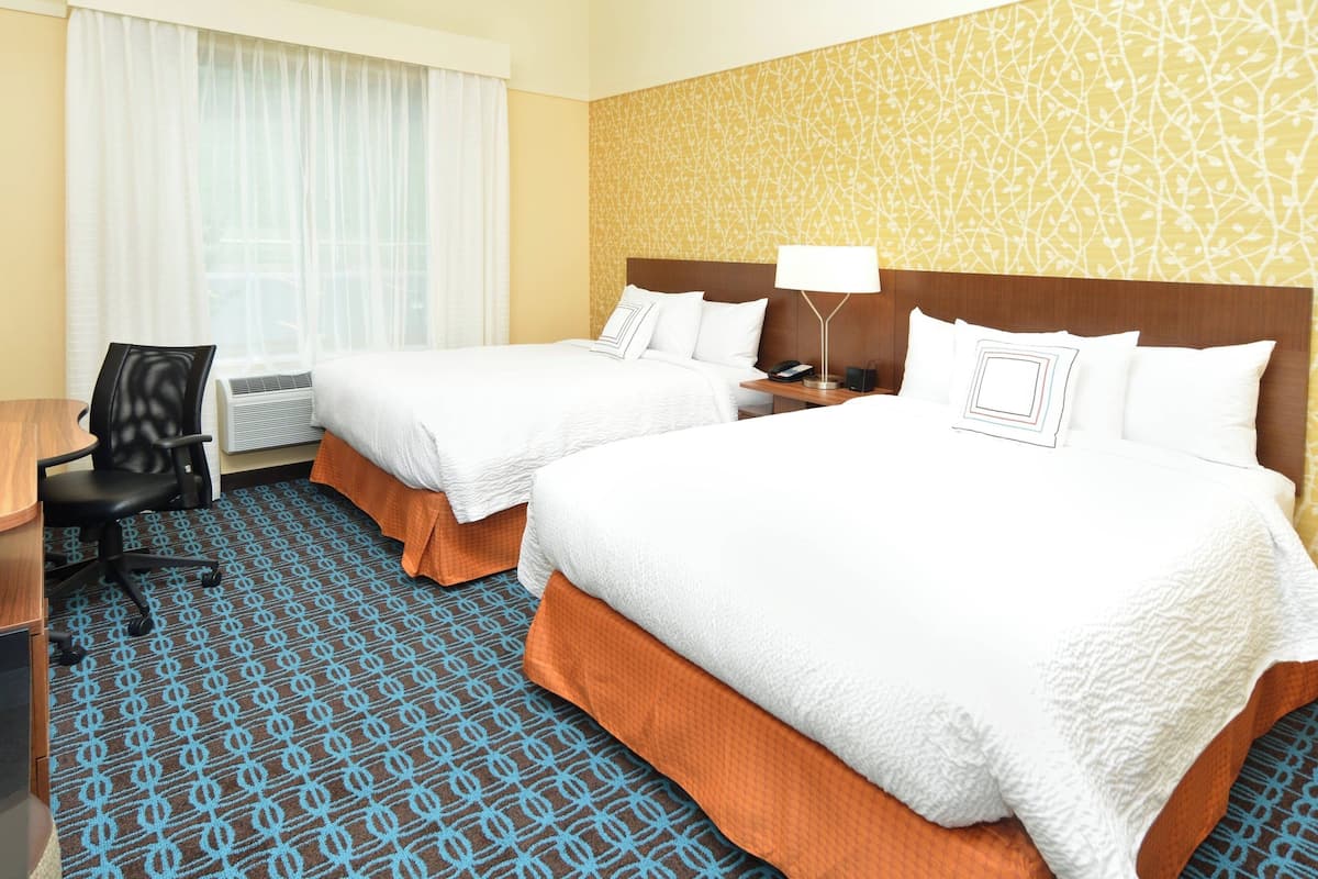 Room, 2 Queen Beds, Non Smoking | Hypo-allergenic bedding, in-room safe, desk, laptop workspace