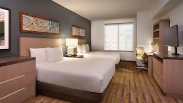 Suite, Tower (2 Queen Beds and 1 Sofa Bed) | In-room safe, desk, blackout drapes, iron/ironing board